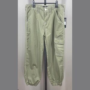 NEW True Religion Pants Womens 29 green Bobbi cargo jogger designer casual baggy